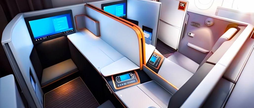 airlines with business class plus